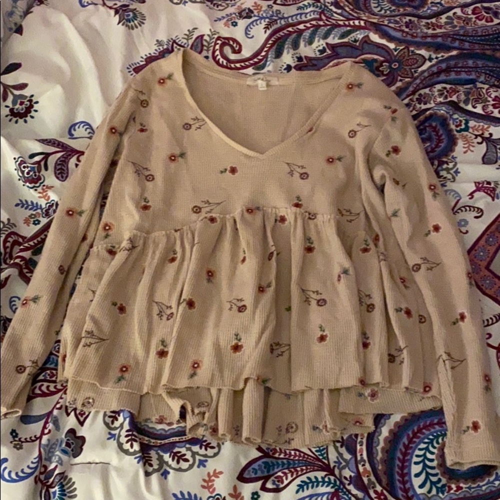 Taylor & Sage Babydoll Flower Top